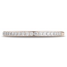 14k Rose Gold and Pave Set Round Diamond 2mm Eternity Band 