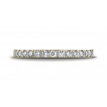 14k Yellow Gold 2mm Pave Set  Eternity Ring