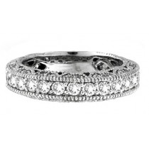 14k White Gold Antique Inspired Diamond Ring