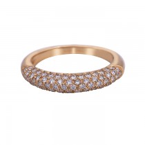 18K Rose Gold Micropave Diamond Wedding Ring (Wed_Ring_Diamond)