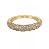 18K Yellow Gold Micropave Diamond Wedding Ring (Wed_Ring_Diamond)