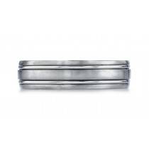 Titanium 6mm Comfort-Fit Satin-Finished Design Ring 