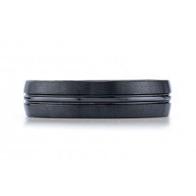 Ceramic 6mm Comfort-Fit Satin-Finished Design Ring 