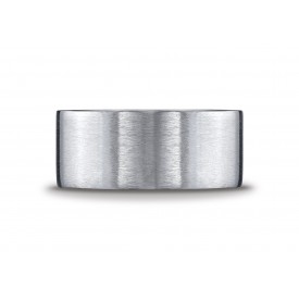 Argentium Silver 10mm Comfort-Fit Satin-Finished Design Band 
