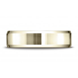 18k Yellow Gold 6mm Comfort-Fit High Polished Carved Design Band