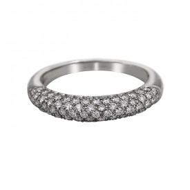 18K White Gold Micropave Diamond Wedding Ring (Wed_Ring_Diamond)
