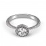 14K White Gold Vintage Octagon Solitaire Engagement Ring (Ring_diamond)