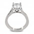 18K White Gold Intertwined Pave Diamond Engagement Ring