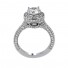 18K White Gold Tiered Halo Diamond Engagement Ring