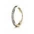14k YELLOW GOLD 3mm High Polished Channel Set 12-Stone Diamond Ring 