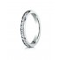 18K White Gold 3mm High Polished Channel Set 12-Stone Diamond Ring (.48ct)