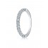 14k White Gold 2.5mm high polish Shared Prong 12 Stone Diamond Ring (.48)