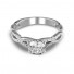 14K White Gold Engraved Eternity Engagement Ring