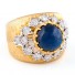 Isabella Sapphire and Diamond Ring in 18K Yellow Gold