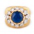 Isabella Sapphire and Diamond Ring in 18K Yellow Gold