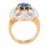 Flora Sapphire and Diamond Ring in 18K White and Yellow Gold