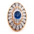 Dolce Sapphire and Diamond Ring in 18K Yellow and White Gold