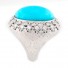 Gisela Turquoise and Diamond Ring in 18K White Gold