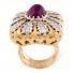 Francesca Ruby and Diamond Ring in 18K Yellow and White Gold