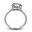 14K White Gold Halo Diamond Engagement Ring