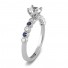 14K White Gold Anastasia Engagement Sapphire and Diamond Ring