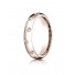 14k Rose Gold 4mm Comfort-Fit Burnish Set 12-Stone Diamond Eternity Ring