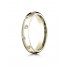 14k Yellow Gold 4mm Comfort-Fit Burnish Set 12-Stone Diamond Eternity Ring