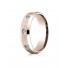 14k Rose Gold 6mm Comfort-Fit High Polish Edge Satin Center Burnish Set 8 Stone Diamond Eternity Ring (.32ct) (Wed_Ring_Diamond)