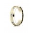 14k Yellow Gold 6mm Comfort-Fit High Polish Edge Satin Center Burnish Set 8 Stone Diamond Eternity Ring (.32ct) (Wed_Ring_Diamond)