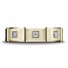 18k Yellow Gold 6mm Comfort-Fit Burnish Set 6-Stone Diamond Eternity Ring (.32ct) (Wed_Ring_Diamond)