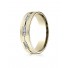 18k Yellow Gold 6mm Comfort-Fit Etched Channel Set 9-Stone Diamond Ring (.18ct) (Wed_Ring_Diamond)