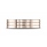 14k Rose Gold 6mm Comfort-Fit Satin-Finished with Parallel Center Cuts Carved Design Band