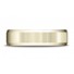 14k Yellow Gold 6mm Comfort-Fit Satin-Finished with High Polished Beveled Edge Carved Design Band