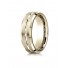14k Yellow Gold 6mm Comfort-Fit Satin-Finished with High Polished Cut Carved Design Band