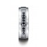 Argentium Silver Men's Wedding Ring 7mm Comfort-Fit Pave Set 9-Stone Black Diamond Design Band (.18ct)