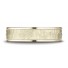 14k Yellow Gold Comfort Fit 6mm High Polish Edge Hammered Center Design Men's Wedding Band