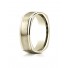 14k Yellow Gold 7mm Comfort-Fit Satin-Finished Four-Sided Carved Design Band