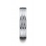 Argentium Silver 5mm Comfort-Fit Satin-Finished Double Groove Center Design Band 