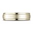 18k Yellow Gold Men's Wedding Ring 6mm Comfort-Fit Wired-Finished High Polished Round Edge Carved Design Band