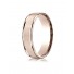 14k Rose Gold 6mm Comfort-Fit Wired-Finished High Polished Round Edge Carved Design Band
