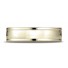 14k Yellow Gold Men's Wedding Ring 6mm Comfort-Fit  high polish finish round edge Design Band