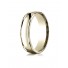 14k Yellow Gold Men's Wedding Ring 6mm Comfort-Fit  high polish finish round edge Design Band