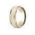 14K Yellow Gold Comfort Fit 8mm High Polish Round Edge  Bubbled Center Design Band