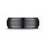 Black Titanium 8mm Comfort-Fit Satin-Finished Double Edge Design Ring 