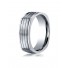 Titanium 7mm Comfort-Fit Satin-Finished Four-Sided Design Ring 